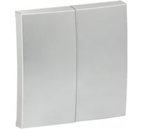 Лицевая панель 2-клавишного проходного выключателя EKF PROxima Валенсия 10А, сталь ESV10-L-027-30