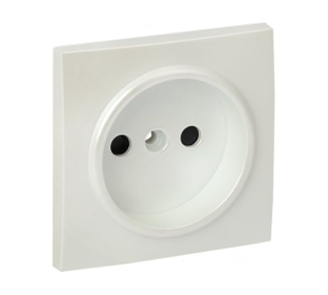 Лицевая панель розетки 1-местной розетки EKF PROxima Валенсия, без заземления, 10 А, жемчуг, с защитными шторками ESR10-L-022-50