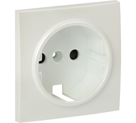 Лицевая панель розетки 1-местной розетки EKF PROxima Валенсия с заземлением, 16А, жемчуг, с защитными шторками ESR16-L-028-50