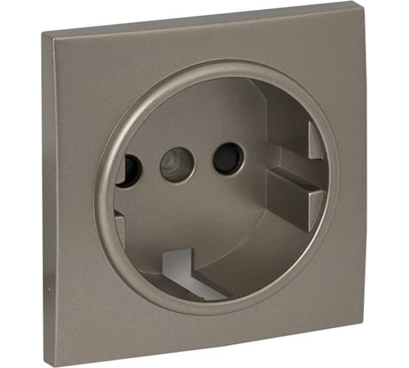 Лицевая панель розетки 1-местной розетки EKF PROxima Валенсия с заземлением, 16А, кашемир, с защитными шторками ESR16-L-028-40