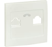 Лицевая панель розетки 1-местной розетки EKF PROxima Валенсия Phone, жемчуг EST01-L-034-50