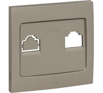 Лицевая панель розетки 1-местной розетки EKF PROxima Валенсия Phone, кашемир EST01-L-034-40
