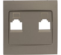 Лицевая панель 2-местной розетки EKF PROxima Валенсия, RJ-45, кашемир ESK02-L-035-40