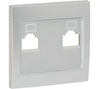 Лицевая панель 2-местной розетки EKF PROxima Валенсия, RJ-45, сталь ESK02-L-035-30