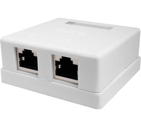 Компьютерная розетка SUPRLAN 8P8C (RJ-45), FTP, Cat.5e, 2 порта (DIY) 10-0308-1