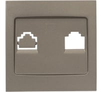 Лицевая панель розетки RJ-45 EKF Валенсия, 1-местная, кашемир PROxima ESK01-L-035-40