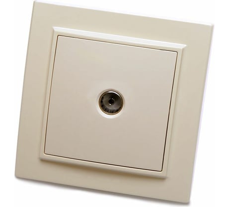 Телевизионная розетка STEKKER 1-местная 75Ом 5-862МГц серия Эрна слоновая кость PST10-9008-02 39234