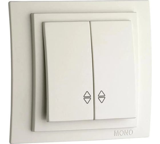 Проходной выключатель 2 клавишный MONO ELECTRIC Larissa Дуб 103-313123-111 1