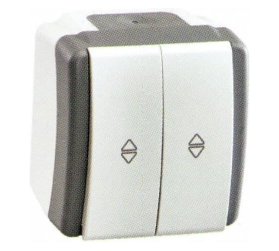 Проходной выключатель 2 клавишный MONO ELECTRIC Octans IP54 154-020001-111
