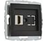 Механизм розетки Hdmı MONO ELECTRIC L / D  Графит 500-002005-145 1