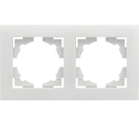 Двухместная рамка EKF Валенсия, белая, PROxima EWM-G-302-10