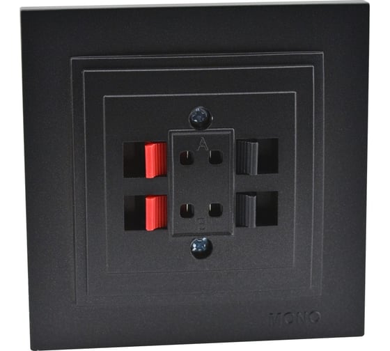 Розетка ( Hı-Fı ) MONO ELECTRIC Despına 2 Входа Графит 102-202005-142