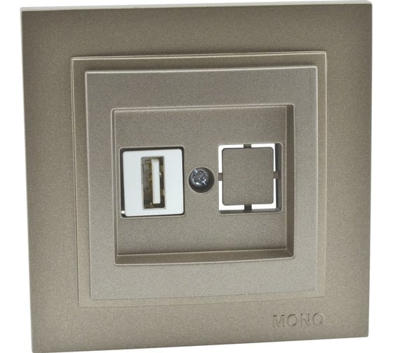 Розетка Usb MONO ELECTRIC Despına Бронза 102-232305-144