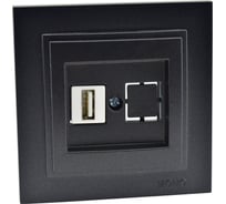 Розетка Usb MONO ELECTRIC Despına Графит 102-202005-144