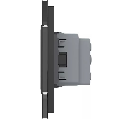 Розетка электрическая LIVOLO 16A, 2 поста, цвет черный VL-C7C2EU-12