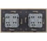 Розетка электрическая LIVOLO 16A, 2 поста, цвет золотой VL-C7C2EU-13 4