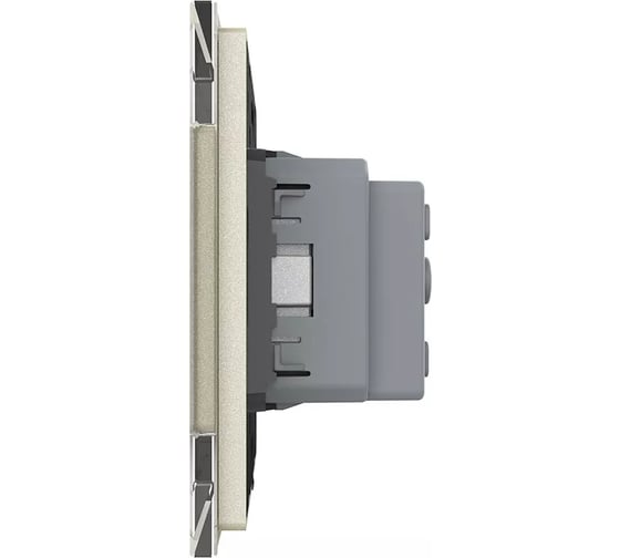 Розетка электрическая LIVOLO 16A, 1 пост, цвет жемчужный VL-C7C1EU-14