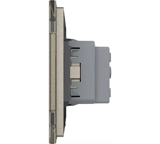 Розетка электрическая LIVOLO 16A, 1 пост, цвет шампань VL-C7C1EU-16