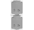 Розетка STEKKER 2-местная с крышкой с/з PST16-22-54V, пластик АВS, 250В, 16А, IP54, белый/серый, 49737 3