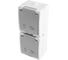 Розетка STEKKER 2-местная с крышкой с/з PST16-22-54V, пластик АВS, 250В, 16А, IP54, белый/серый, 49737 8