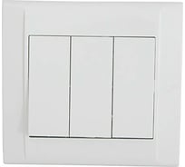 Выключатель MAKEL 3-клавишный 1 вход 3 выхода Defne белый 42001091