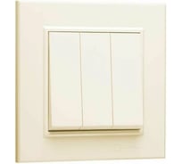 Выключатель MAKEL 3-клавишный 1 вход 3 выхода KAREA крем 56010091