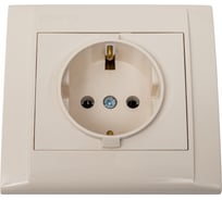 Розетка MAKEL 1-м СП Defne 16А IP20 с/з кремовый 42010028