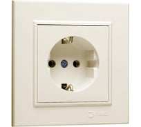 Розетка MAKEL 1-м СП Karea 16А IP20 с/з кремовый 56010028