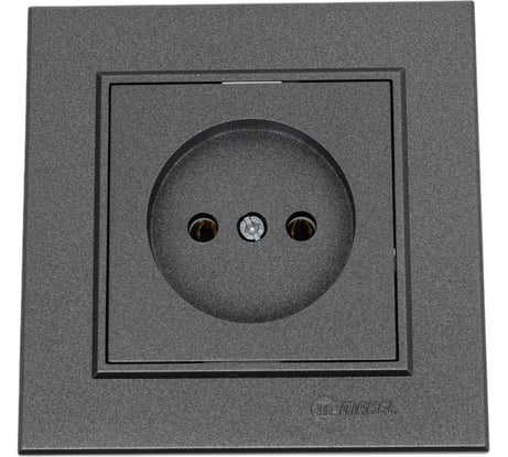 Розетка MAKEL 1-м СП Karea 10А IP20 б/з дымчатый металлик 56050022