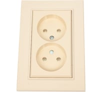 Розетка MAKEL 2-м СП Karea 10А IP20 б/з кремовый 56010017
