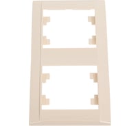 Рамка 2-местная MAKEL Defne вертикальная, кремовый 42010707