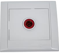 Розетка телевизионная оконцевая MAKEL TV 1-м СП Defne IP20 4дБ бел. 42001027