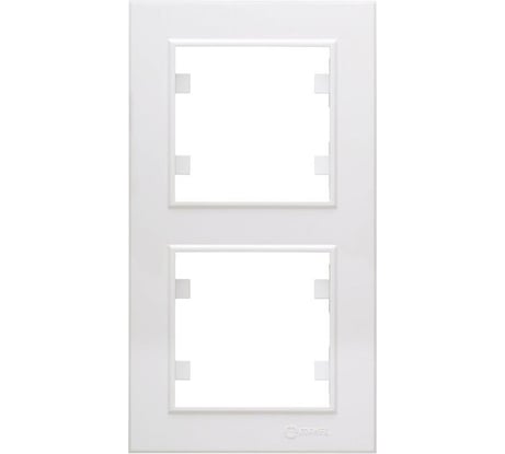 Рамка 2-местная MAKEL Karea вертикальная, белый 56001707