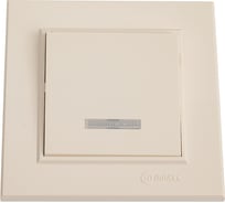 Выключатель 1-клавишный MAKEL СП Karea 10А, IP20, с подсветкой, кремовый 56010021