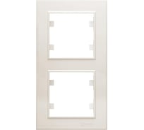 Рамка 2-местная MAKEL Karea вертикальная, кремовый 56010707