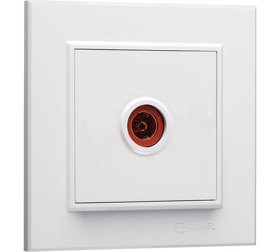 Розетка телевизионная оконцевая MAKEL TV 1-м СП Karea IP20 4дБ бел. 56001027