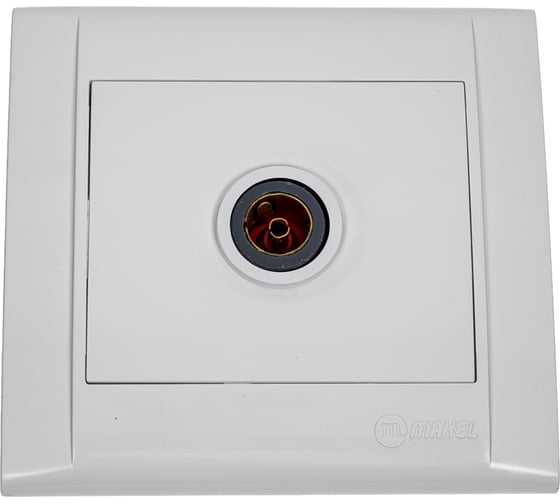 Розетка телевизионная проходная MAKEL TV 1-м СП Defne IP20 6дБ бел. 42001007