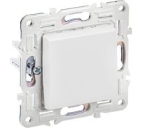 Выключатель 1-клавишный IEK SKANDY проходной 10А SK-V02W арктический белый SK-V12-0-10-K01