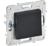 Выключатель 1-клавишный IEK SKANDY проходной 10А SK-V02Bl черный SK-V12-0-10-K02