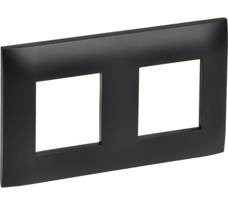 Рамка IEK SKANDY 2-местная SK-F02Bl черный SK-M22-K02