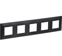 Рамка IEK SKANDY 5-местная SK-F05Bl черный SK-M52-K02