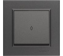 Переключатель проходной MAKEL 1-клавишный СП Karea 10А IP20 дым. металлик 56050005