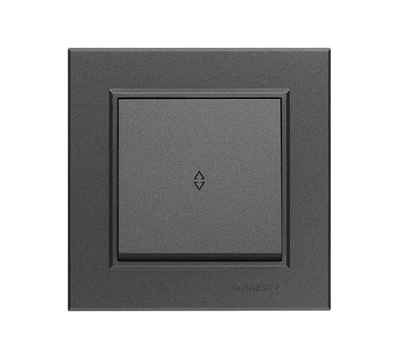 Переключатель проходной MAKEL 1-клавишный СП Karea 10А IP20 дым. металлик 56050005