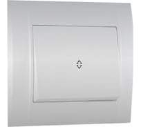 Переключатель проходной MAKEL 1-клавишный СП Defne 10А IP20 сереб. 42065005