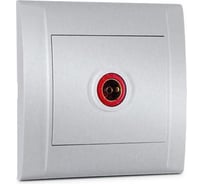 Розетка телевизионная проходная MAKEL TV СП Defne 16А IP20 серебр. 42065007