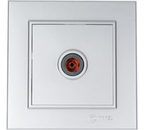 Розетка телевизионная проходная MAKEL TV СП Karea 16А IP20 серебр. 56065007