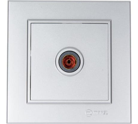 Розетка телевизионная проходная MAKEL TV СП Karea 16А IP20 серебр. 56065007