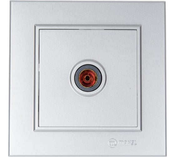 Розетка телевизионная проходная MAKEL TV СП Karea 16А IP20 серебр. 56065007