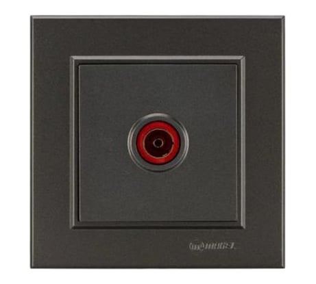 Розетка телевизионная проходная MAKEL TV СП Karea 16А IP20 дым. металлик 56050007