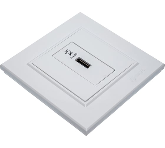 Розетка для зарядного устройства MAKEL USB KAREA белый 56001465